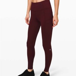 lululemon athletica Burgundy Leggings